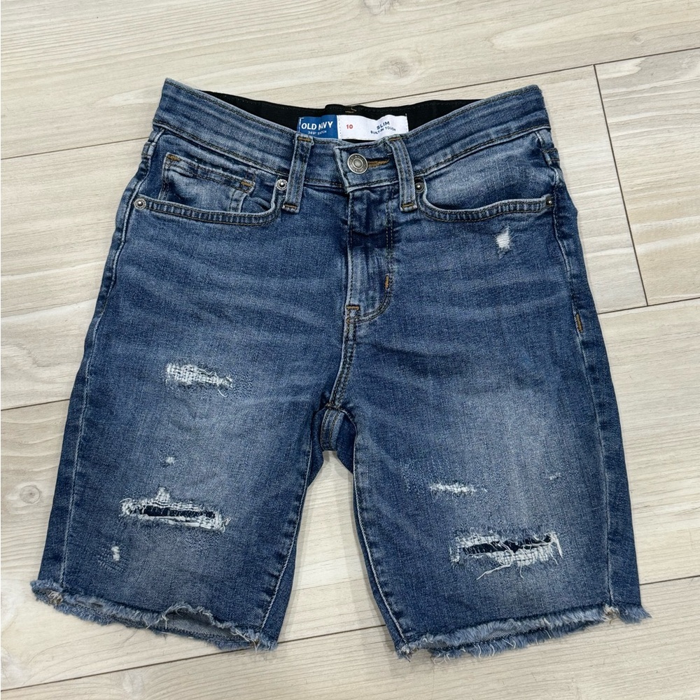 Old Navy Men's Ripped Indigo Jean Shorts